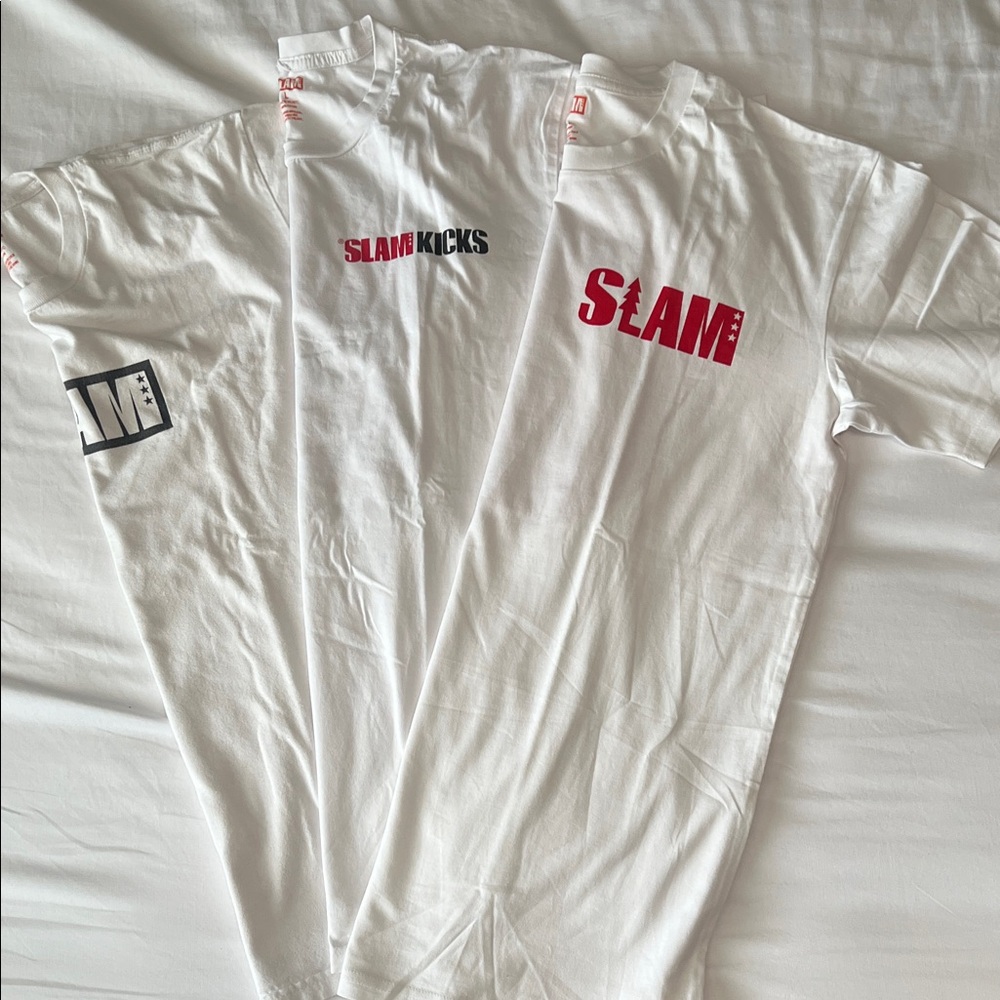 3-pack SLAM white tee’s